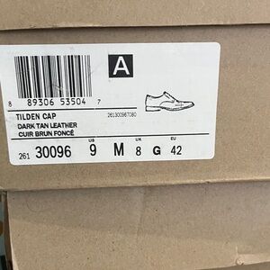 Clarks Tilden Cap Dark Tan Leather Men's Oxfords